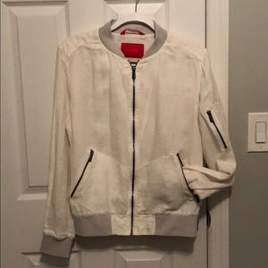 Zara White Bomber